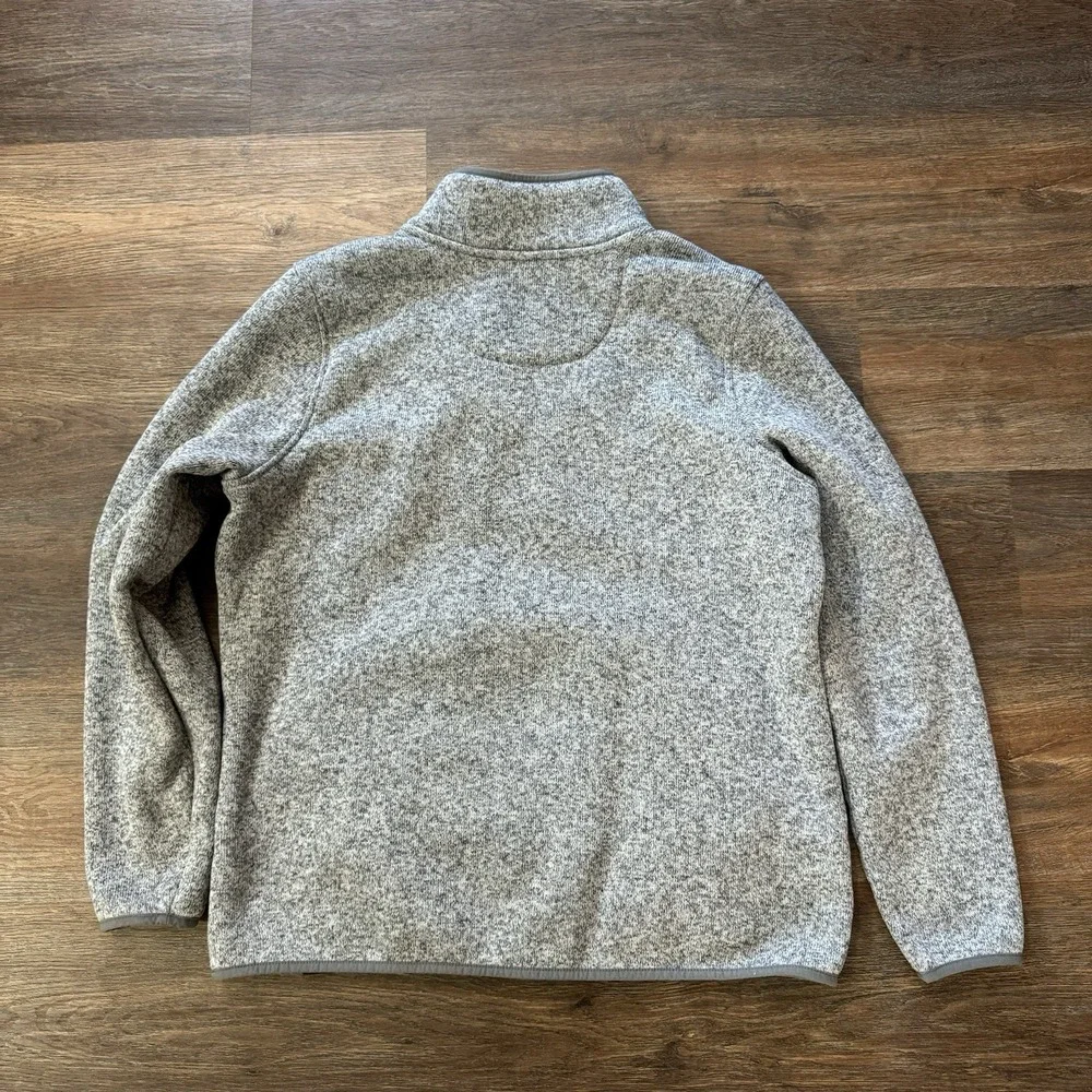 LL Bean Women's Sweater Fleece 1/4 Snap Pullover Sz XL Company Logo Better Sweat